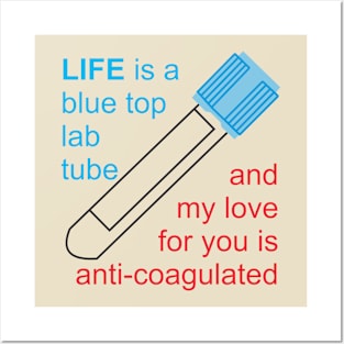 Blue Top Lab Tube Posters and Art